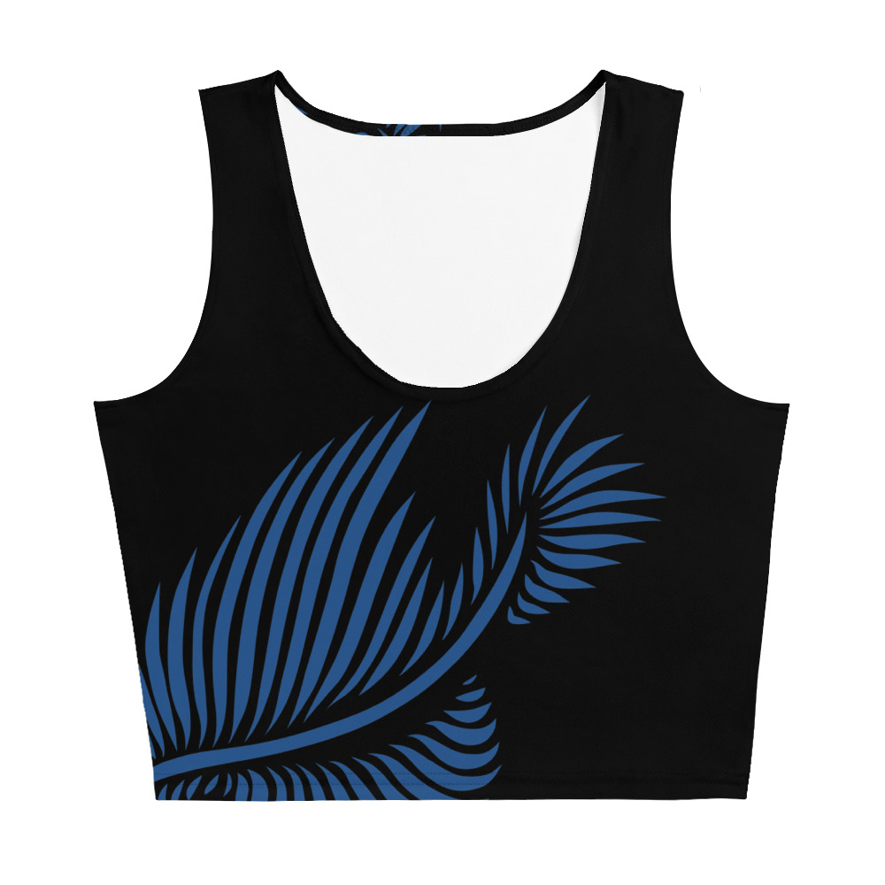 Crop Top Lines 4 Peace voorkant: front side 3: zwart klassiek blauw: black classic blue