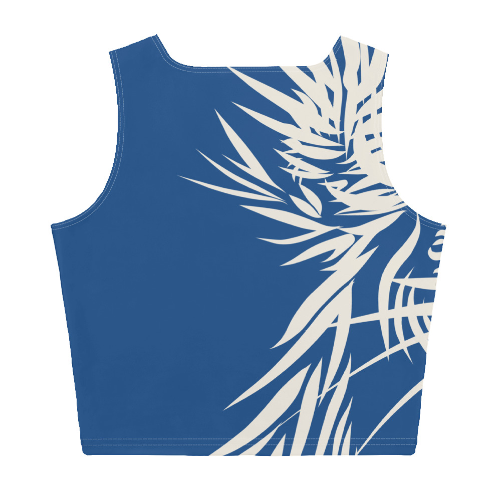 Crop Top Tiger Power Up achterkant: backside 3 : klassiek blauw wit - classic blue white