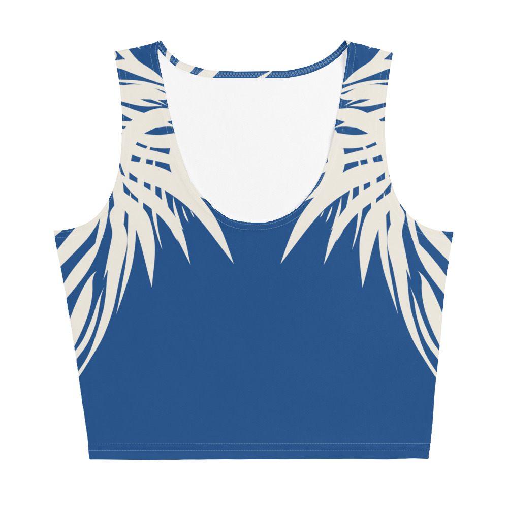 Crop Top Tiger Power Up voorkant: frontside 3 : klassiek blauw wit - classic blue white