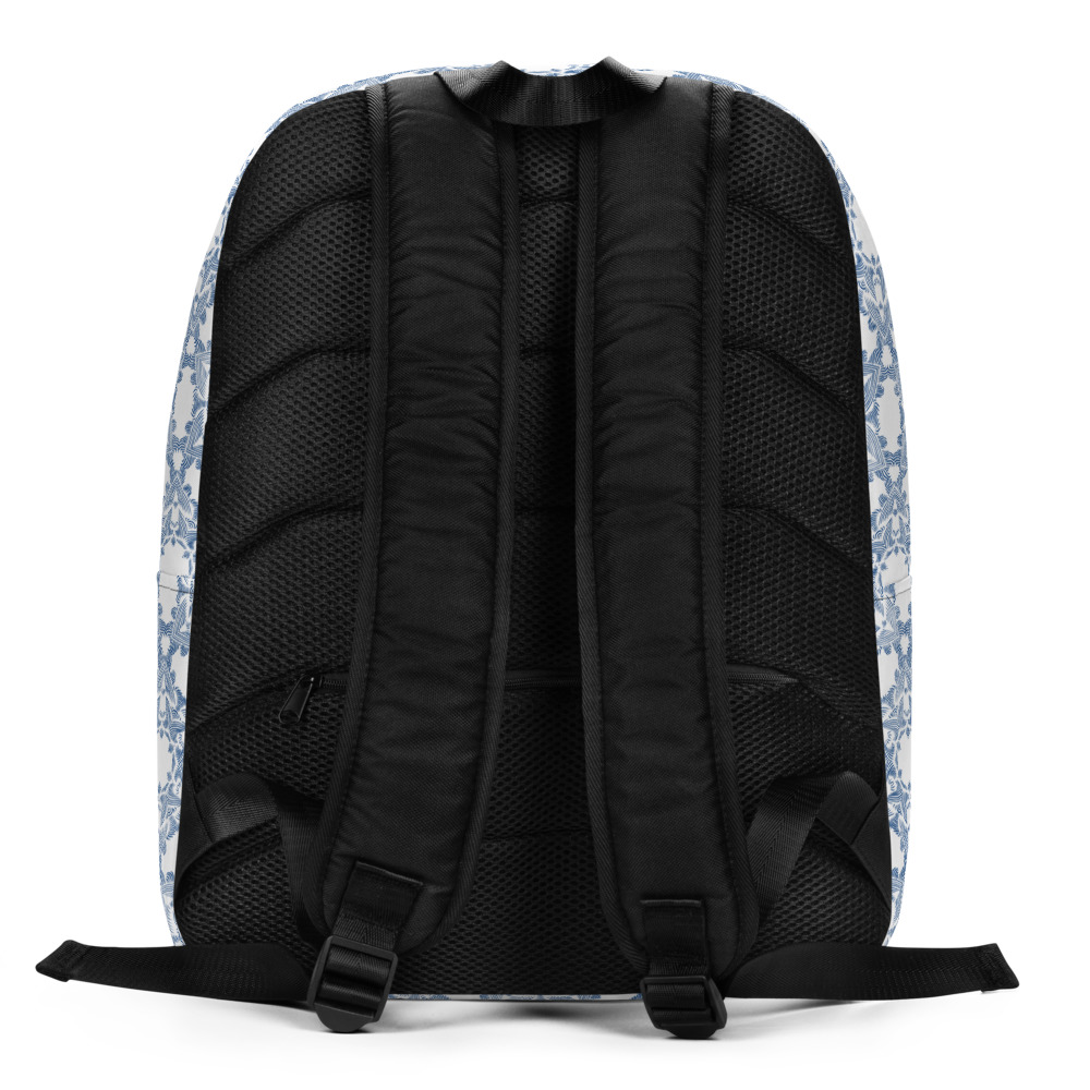 Rugzak Backpack Grace in Lace: detail 1 : wit klassiek blauw - white classic blue