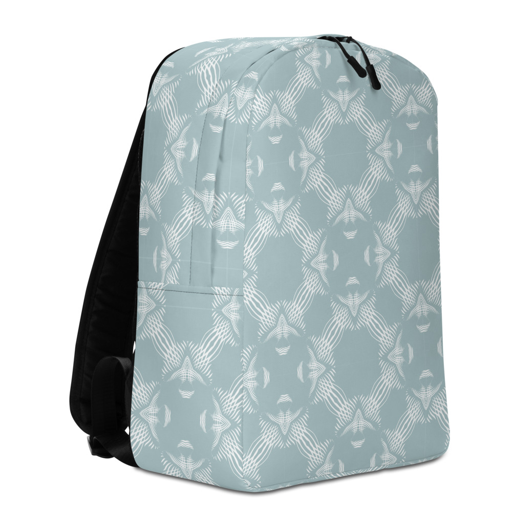 Rugzak Backpack Proud Pattern : zijkant: side 2: mint groen wit : mint green white