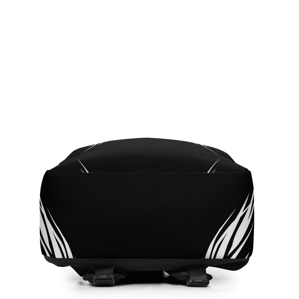 Rugzak Backpack Tiger Power Up : zijkant : detail 2 : zwart wit: black white