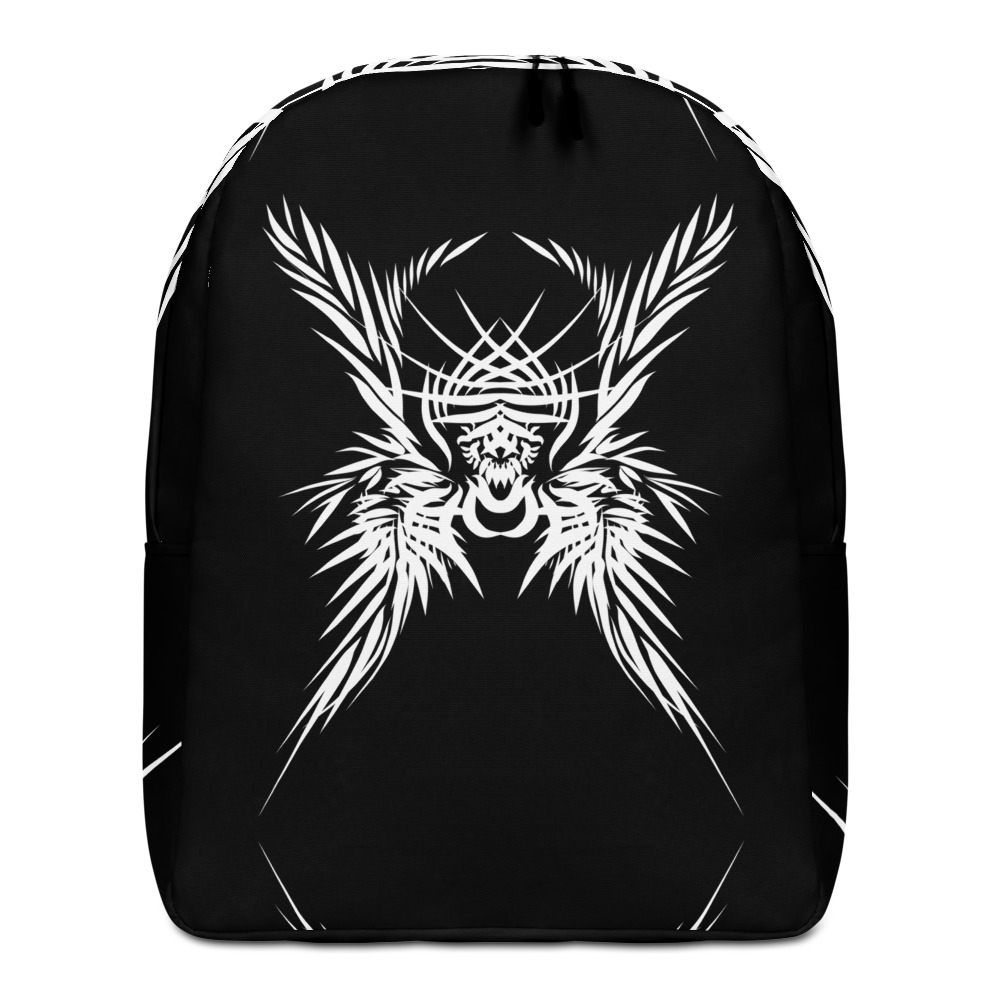 Rugzak Backpack Tiger Power Up : zijkant : detail 4 : zwart wit: black white