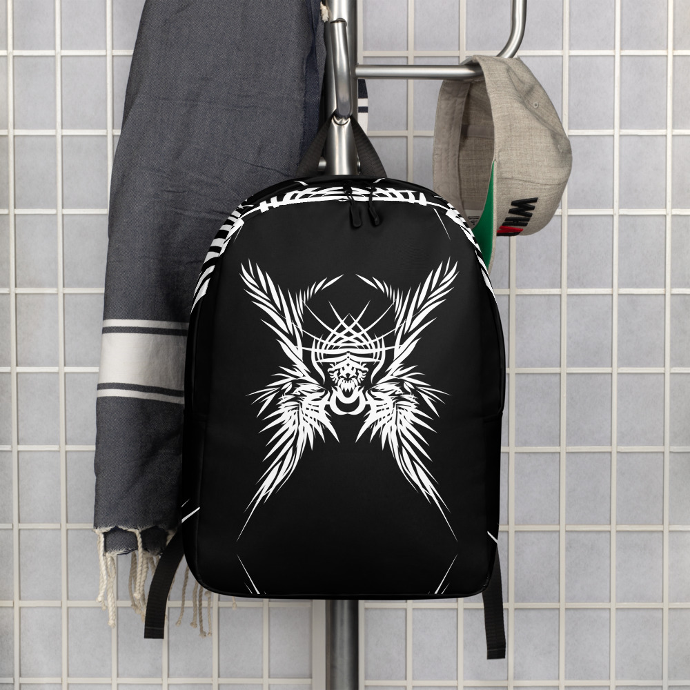 Rugzak Backpack Tiger Power Up : zijkant : detail 5 : zwart wit: black white