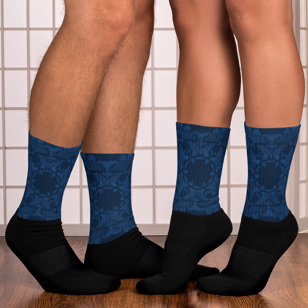 Sokken Socks Grace in Lace : detail 1 : klassiekblauw donkerblauw - classic blue dark blue