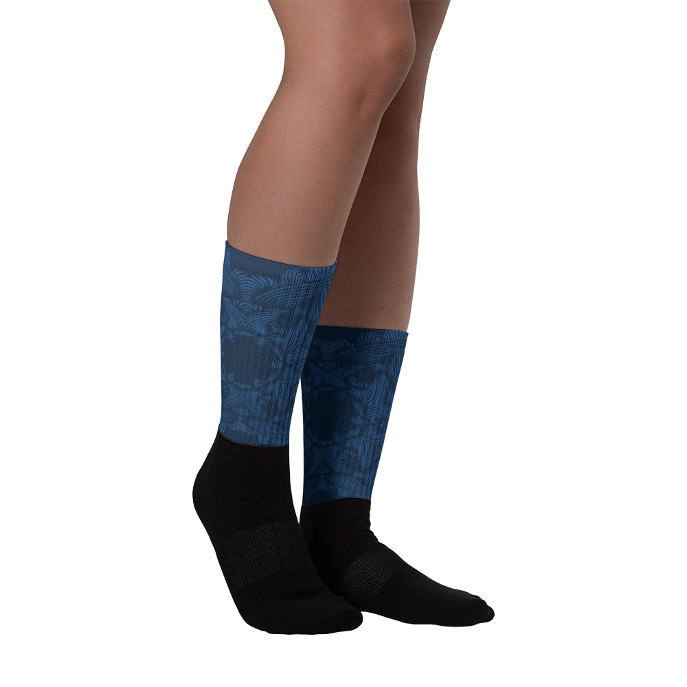 Sokken Socks Grace in Lace : detail 6 : klassiekblauw donkerblauw - classic blue dark blue