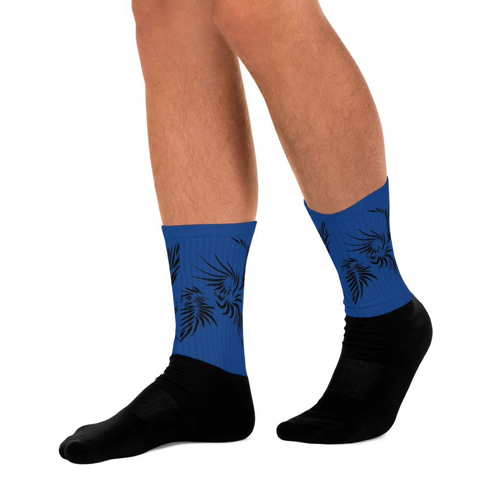 Sokken Socks Power Up : detail 5: kobalt blauw zwart - cobalt blue black