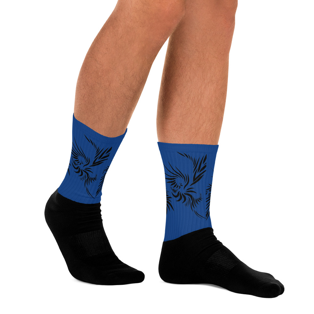 Sokken Socks Power Up : detail 8: kobalt blauw zwart - cobalt blue black