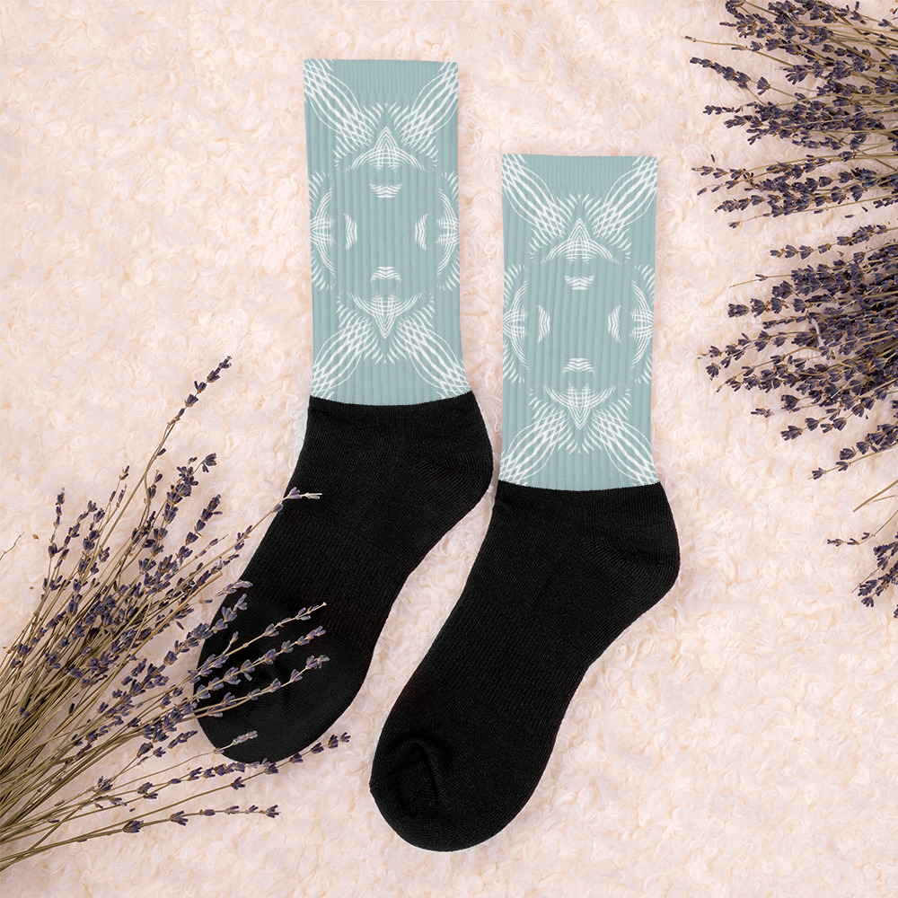Sokken Socks Proud Pattern : detail 5 : mint groen wit : mint green white