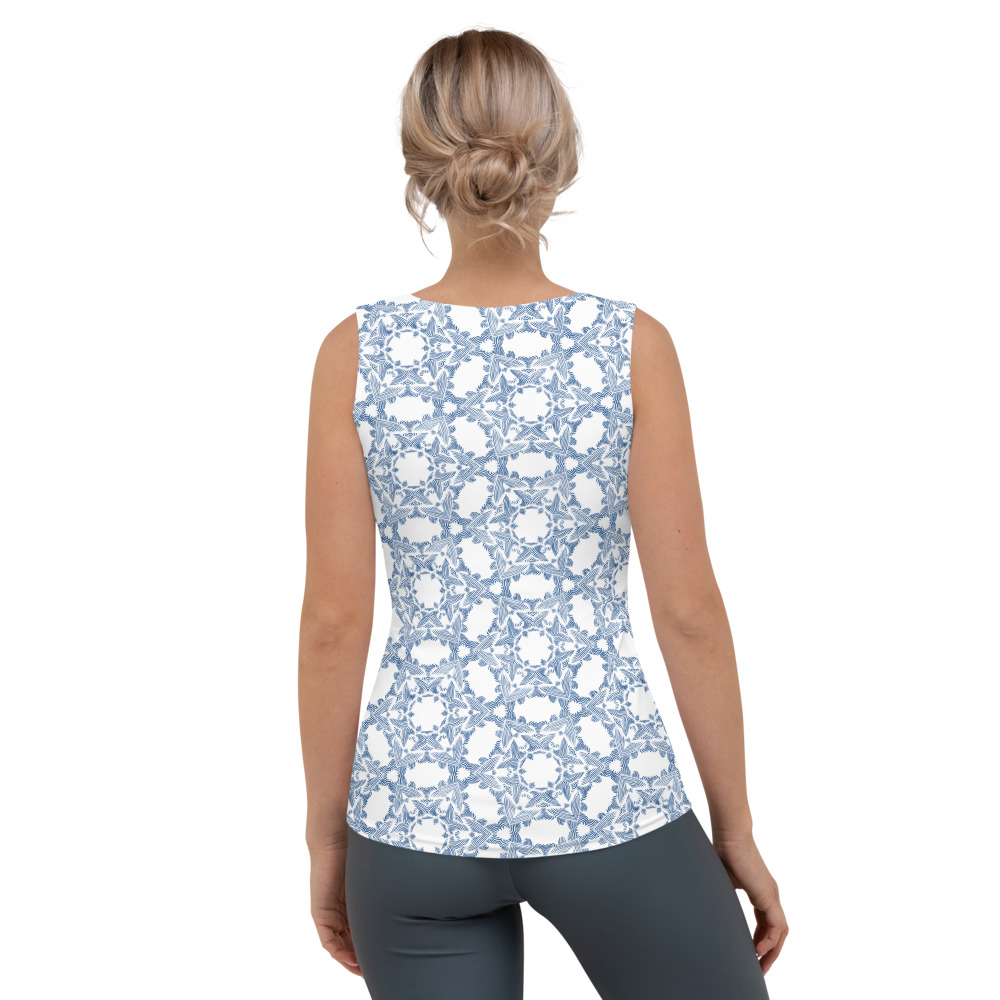 Tank Top Grace in Lace achterkant: backside 1 : wit klassiekblauw - white classic blue