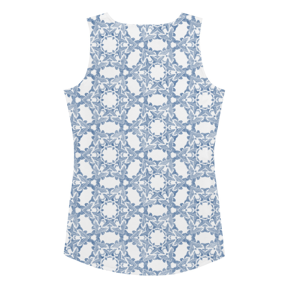 Tank Top Grace in Lace achterkant: backside 3 : wit klassiekblauw - white classic blue