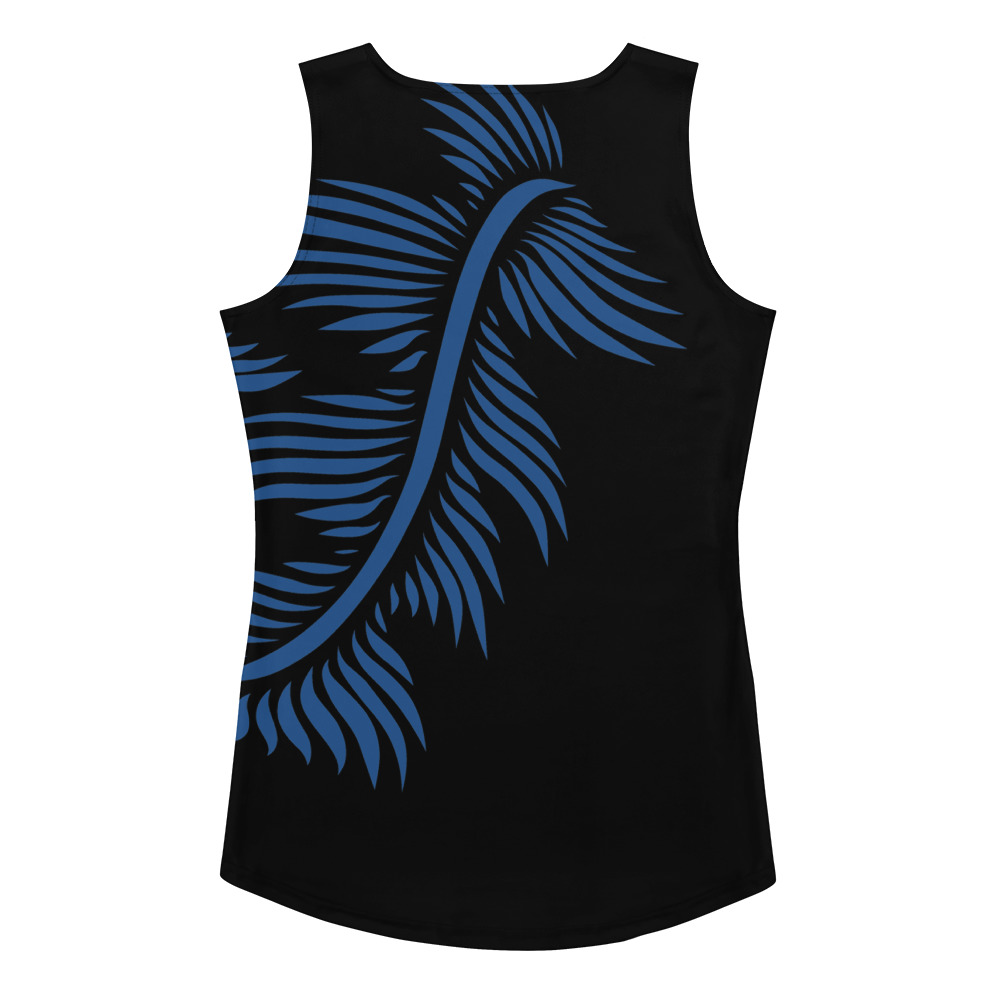 Tank Top Lines 4 Peace achterkant: back 3: zwart klassiek blauw: black classic blue