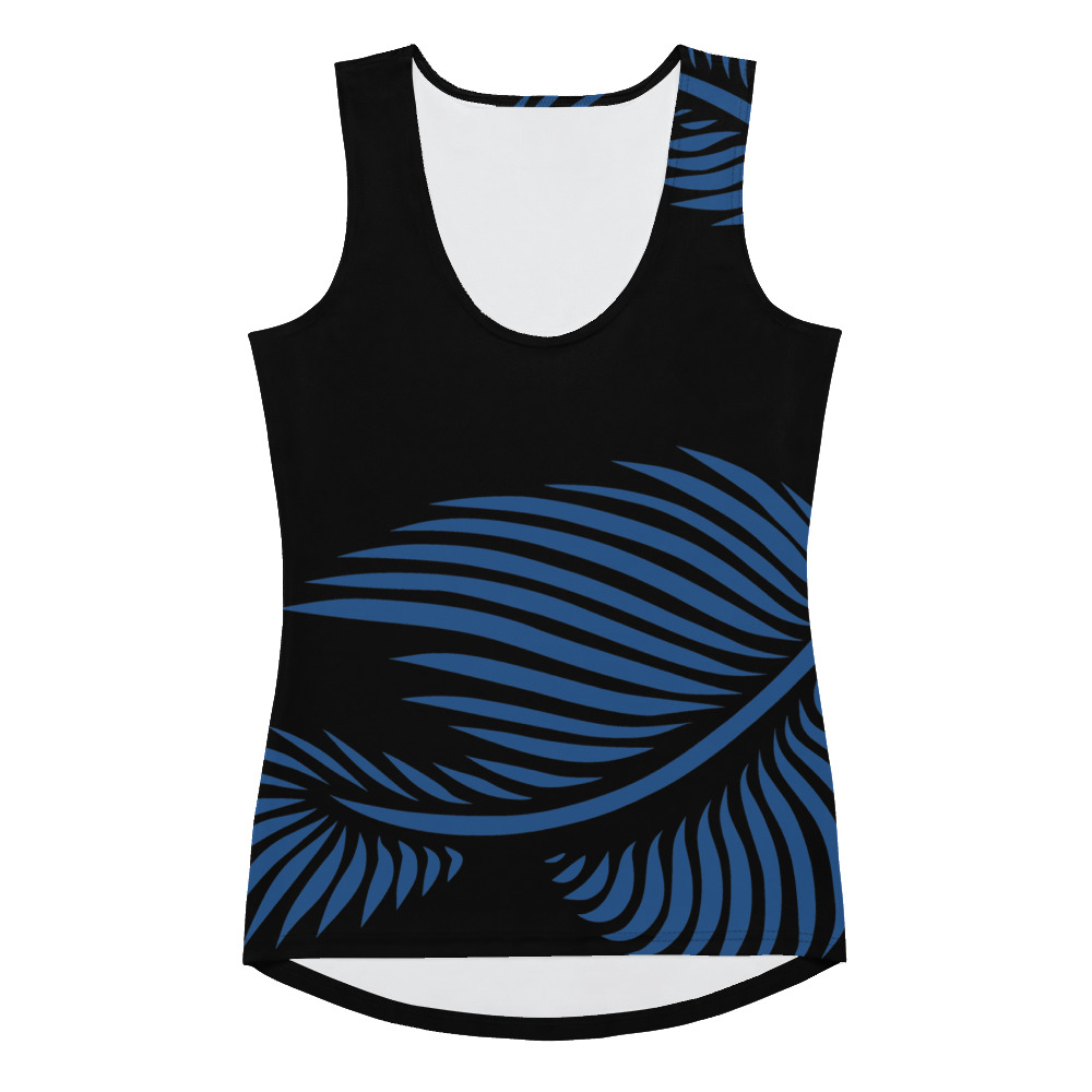 Tank Top Lines 4 Peace voorkant: front 3: zwart klassiek blauw: black classic blue