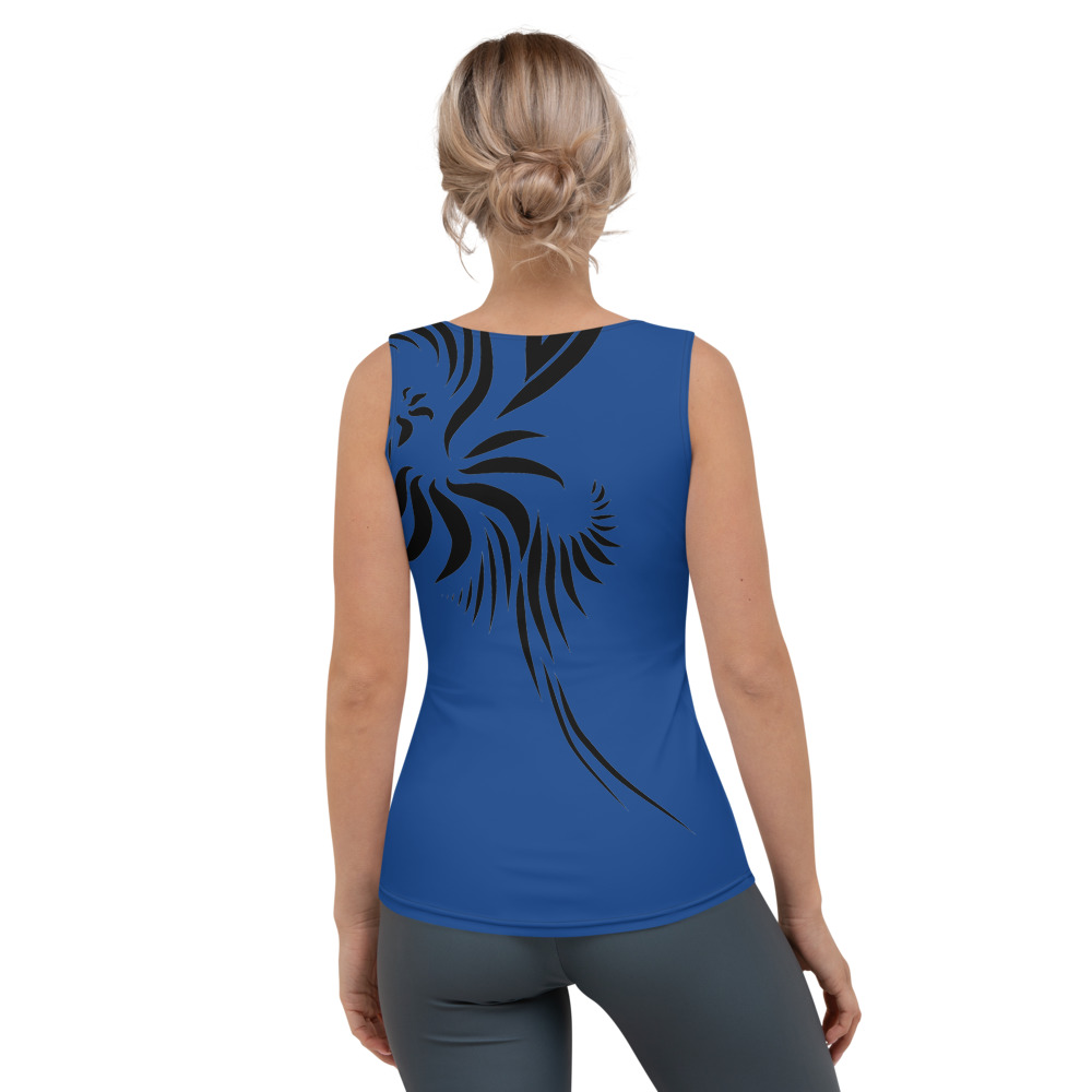 Tank Top Power Up achterkant: backside 1 : kobalt blauw wit - cobalt blue white