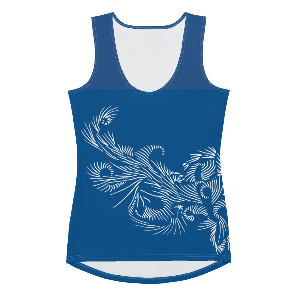 Tank Top design Angel Wings : voorkant - front 3 : klassiek blauw wit - classic blue white
