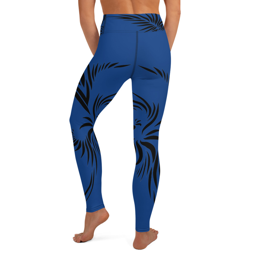 Yoga Sport Legging Power Up achterkant: backside 2 : kobalt blauw zwart - cobalt blue zwart