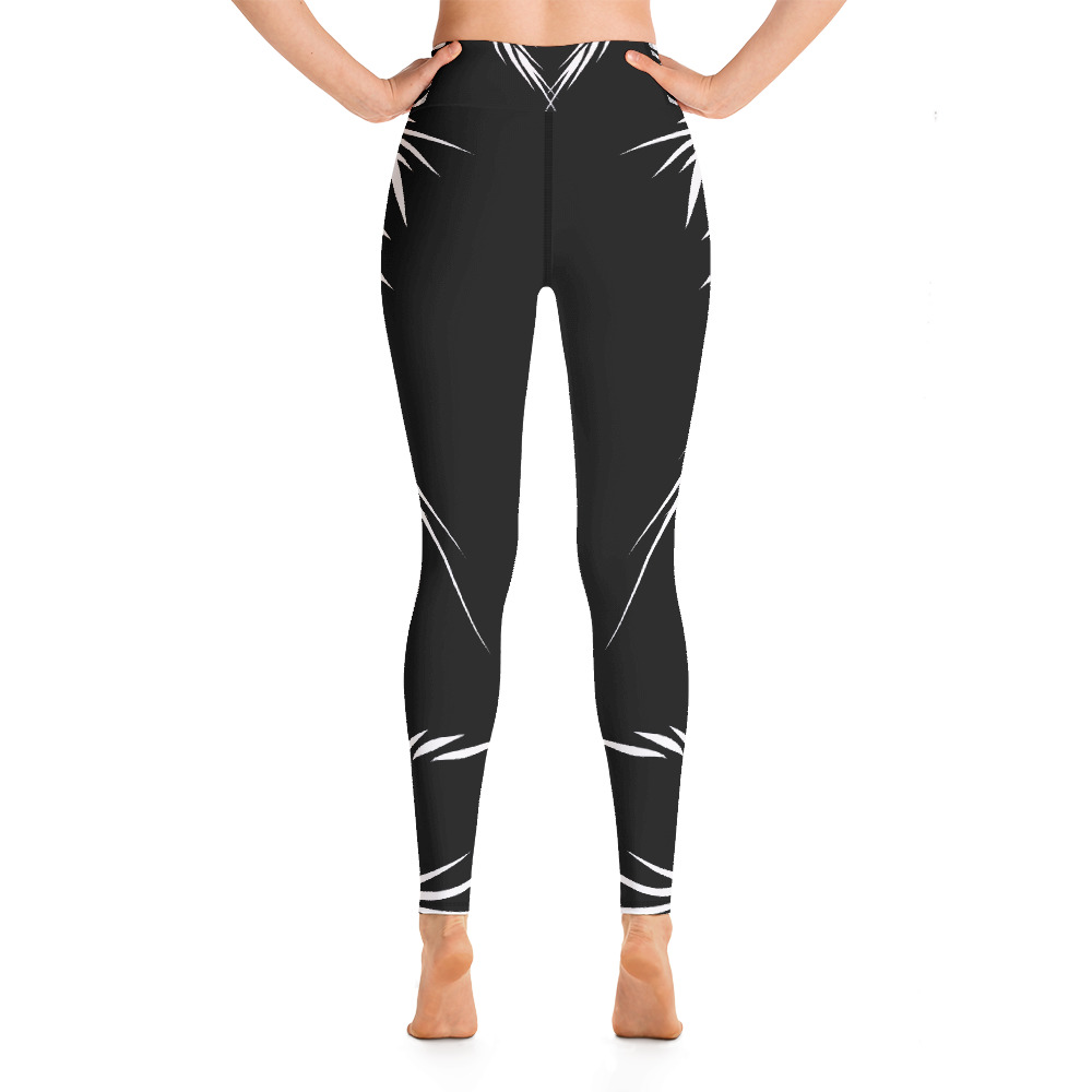 Yoga Sport Legging Tiger Power Up : achterkant : back 1 : zwart wit: black white