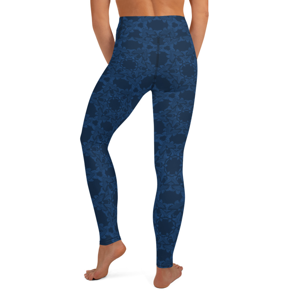 Yoga Sport Legging Grace in Lace klassiek blauw donkerblauw - classic blue dark blue : achterkant: backside 3