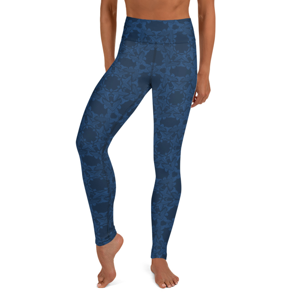 Yoga Sport Legging Grace in Lace klassiek blauw donkerblauw - classic blue dark blue : voorkant front 3