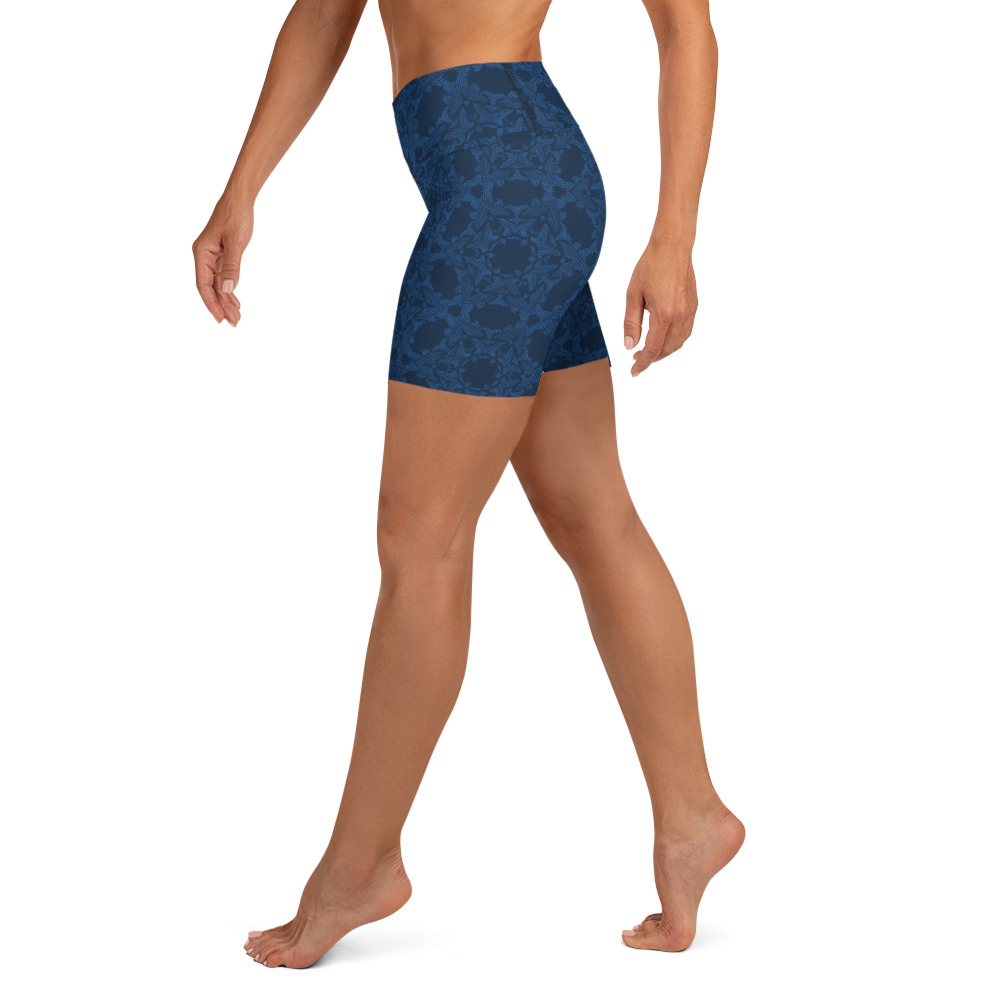 Yoga Sport Short Grace in Lace : klassiek blauw donkerblauw - classic blue dark blue: zijkant: side 2