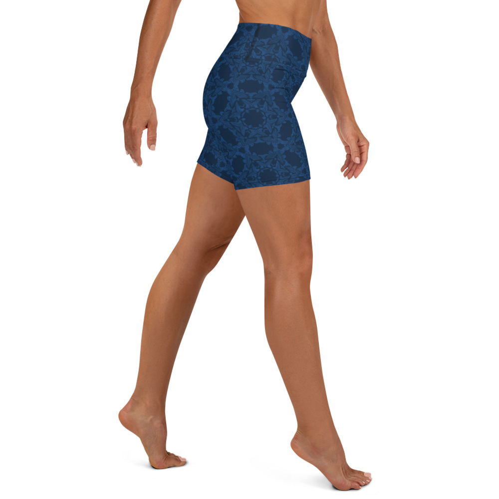 Yoga Sport Short Grace in Lace : klassiek blauw donkerblauw - classic blue dark blue: zijkant: side 4