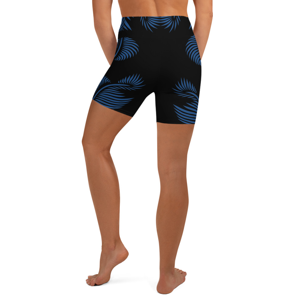 Yoga Sport Short Lines 4 Peace : zwart klassiek blauw: black classic blue: achterkant back 1