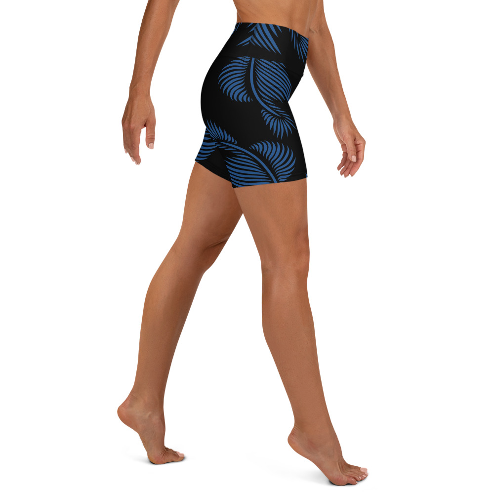 Yoga Sport Short Lines 4 Peace : zwart klassiek blauw: black classic blue: zijkant side 4